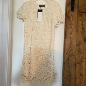 Zara Crochet Mini shift dress
